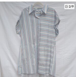 NWOT Crosby Blue and Pink Striped Shirt
